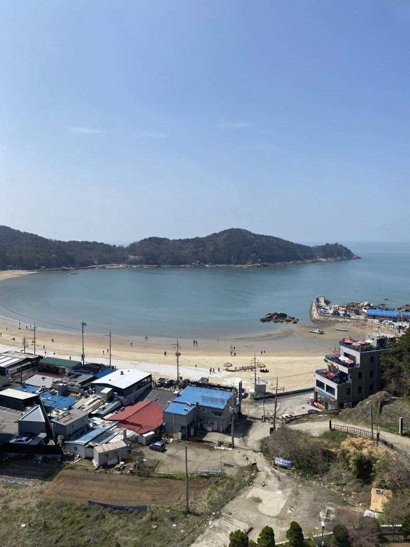 리조트에서 내려다본 을왕리해수욕장